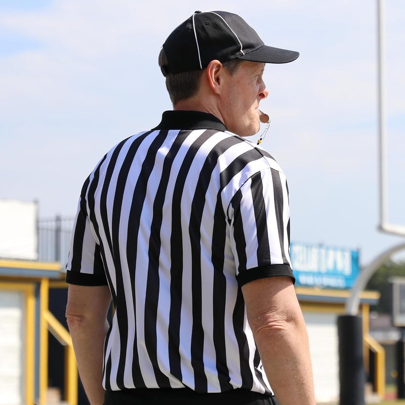 Murray Sporting Goods Men's Collared Referee Shirt 4-Piece Bundle - Referee Shirt, Hat, Flag, & Whistle Halloween Costume - Image 3